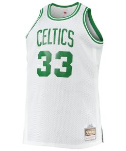 Alternative view of Larry Bird Boston Celtics Big & Tall 1985/86 Hardwood Classics Swingman Jersey - White
