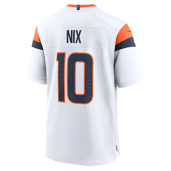 Bo Nix Denver Broncos Nike Youth Game Jersey - White - Image 3