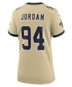 Alternative view of Cameron Jordan New Orleans Saints Nike Women's Gameday Golds Alternate Game Player Jersey - Gold