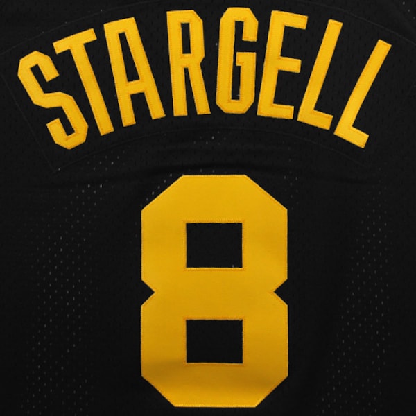 Willie Stargell Pittsburgh Pirates 1982 Authentic Cooperstown Collection Mesh Batting Practice Jersey - Black - Image 6