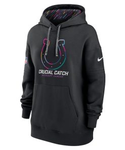 Alternative view of Indianapolis Colts Nike Women's 2024 NFL Crucial Catch Club Pullover Hoodie - Black