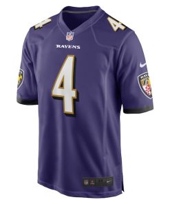 Alternative view of Zay Flowers Baltimore Ravens Nike 2023 NFL Draft First Round Pick Game Jersey - Purple