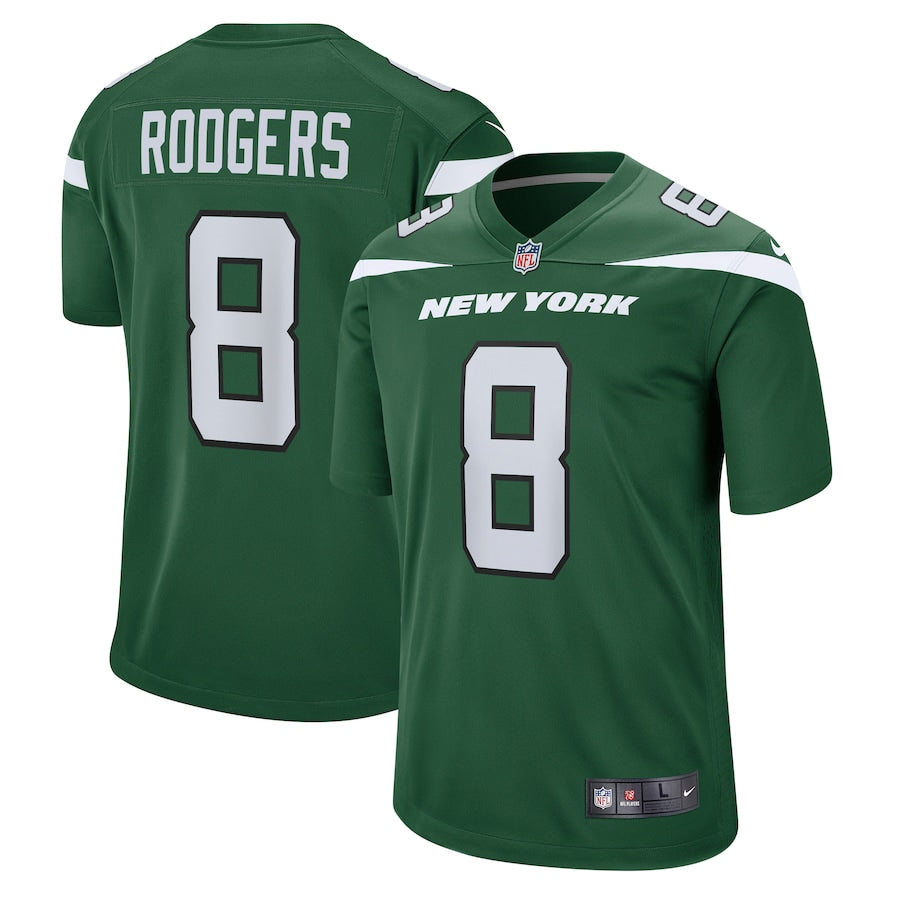 Aaron Rodgers New York Jets Nike Youth Game Jersey - Gotham Green