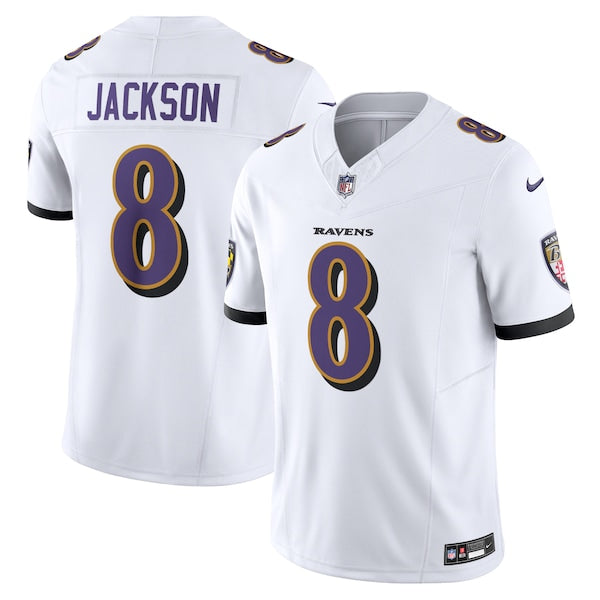 Lamar Jackson Baltimore Ravens Nike Vapor F.U.S.E. Limited Jersey - White/Black - Image 2