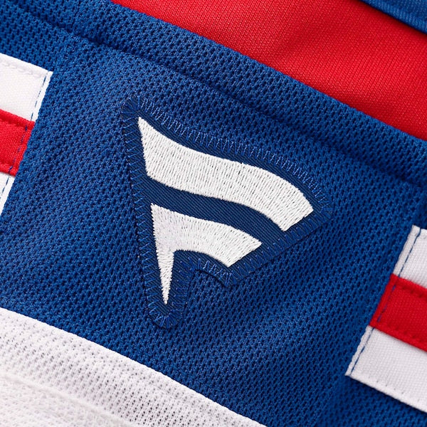 New York Rangers Away Premium Custom Jersey - White/Navy/Royal - Image 7