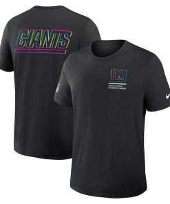 New York Giants Nike 2025 NFL Crucial Catch Tri-Blend Dri-FIT T-Shirt - Black
