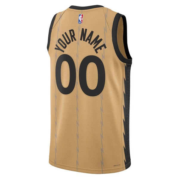 Toronto Raptors Nike Unisex 2023/24 Custom Swingman Jersey - Gold - City Edition - Image 3
