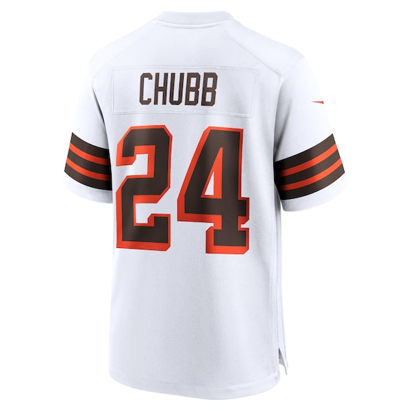 Nick Chubb Cleveland Browns Nike 1946 Collection Alternate Game Jersey - White - Image 3