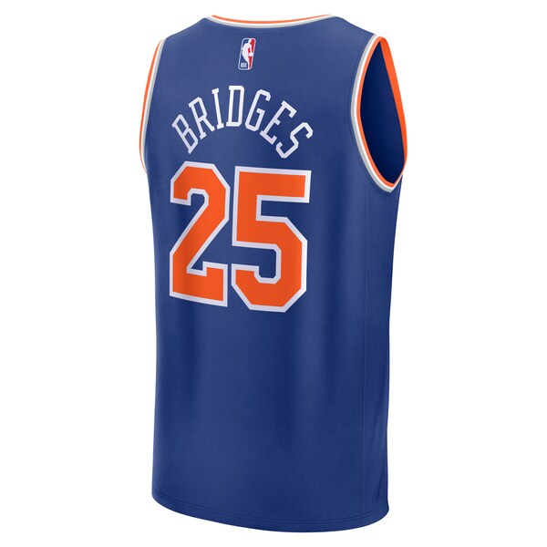 Mikal Bridges New York Knicks Fast Break Replica Player Jersey - Icon Edition - Blue - Image 3