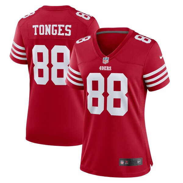Jake Tonges San Francisco 49ers Nike Women's Team Game Jersey - Scarlet