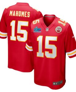Patrick Mahomes Kansas City Chiefs Nike Super Bowl LVII Patch Game Jersey - Red