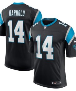 Sam Darnold Carolina Panthers Nike Vapor Limited Jersey - Black/Blue/White