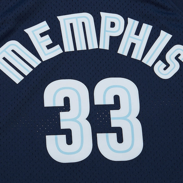 Marc Gasol Memphis Grizzlies 2008/09 Hardwood Classics Swingman Throwback Jersey - Navy - Image 4