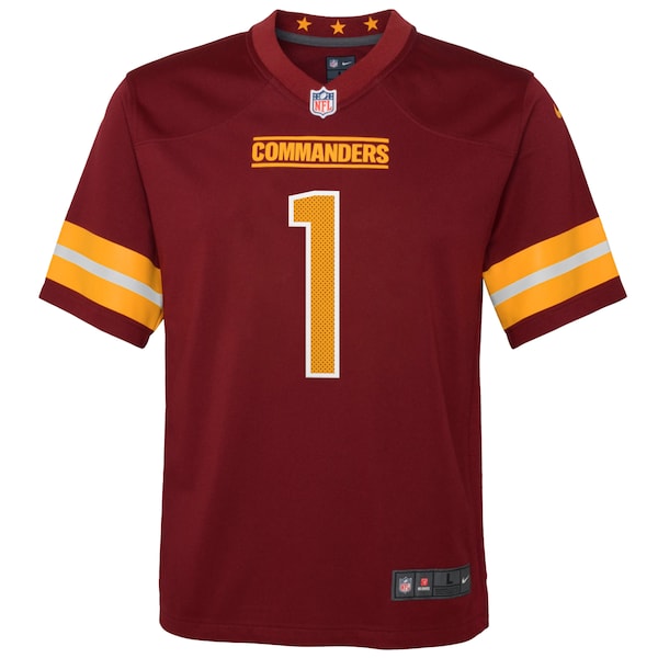 Jayden Daniels Washington Commanders Nike Youth 2024 NFL Draft First Round Pick Player Game Jersey - Burgundy - Image 2