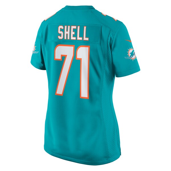 Brandon Shell Miami Dolphins Nike Women's Home Game Player Jersey - Aqua - Image 3