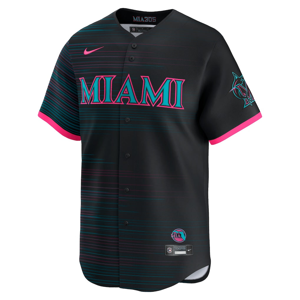 Miami Marlins Nike 2025 City Connect Limited Jersey - Black - Image 2