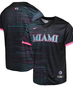 Miami Marlins Youth 2025 City Connect Limited Jersey - Black