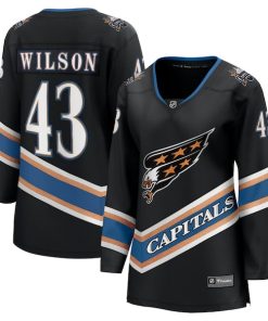 Tom Wilson Washington Capitals  Women's Alternate 50th Anniversary Premier Breakaway Player Jersey - Black/Navy/Red