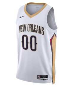 Alternative view of New Orleans Pelicans Nike Unisex Swingman Custom Jersey White - Association Edition