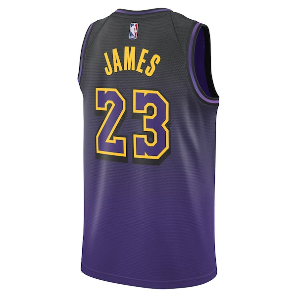 LeBron James Los Angeles Lakers Nike Unisex 2024/25 Swingman Player Jersey - City Edition - Purple - Image 3