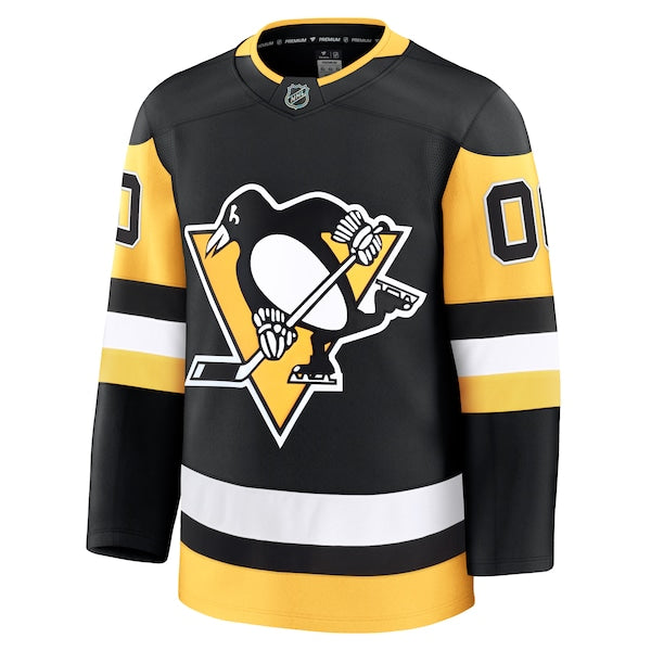 Pittsburgh Penguins Home Premium Custom Jersey - Black/White - Image 2