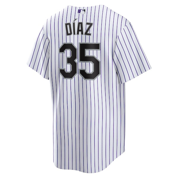 Elias D¨ªaz Colorado Rockies Nike Home Replica Player Jersey - White - Image 3