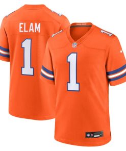 Jason Elam Denver Broncos Nike Mile High Collection 1977 Throwback Retired Player Game Jersey - Orange