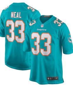 Siran Neal Miami Dolphins Nike  Game Jersey -  Aqua