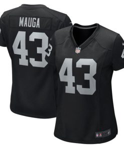 Kanai Mauga Las Vegas Raiders Nike Women's Team Game Jersey -  Black