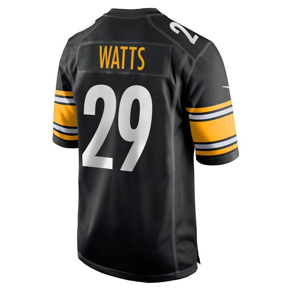 Ryan Watts Pittsburgh Steelers Nike Game Jersey - Black - Image 3