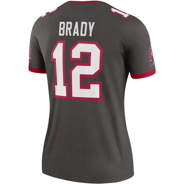 Tom Brady Tampa Bay Buccaneers Nike Women's Alternate Legend Jersey - Pewter/Red - Image 6