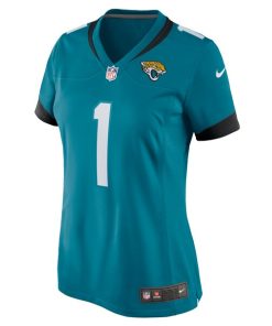 Alternative view of Number 1 Mom Jacksonville Jaguars Nike Women's Game Jersey - Teal