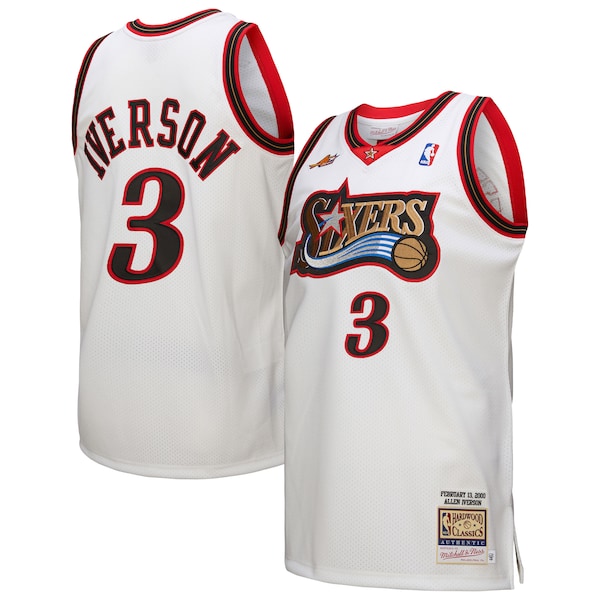 Allen Iverson Philadelphia 76ers 2000 NBA All-Star Game Authentic Jersey - White