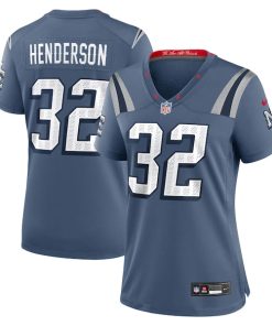 TreVeyon Henderson New England Patriots Nike Women's 2025 Rivalries Collection Game Jersey - Storm Blue