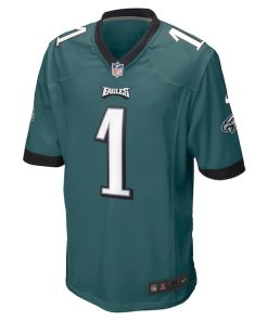 Alternative view of Number 1 Dad Philadelphia Eagles Nike Game Jersey - Midnight Green