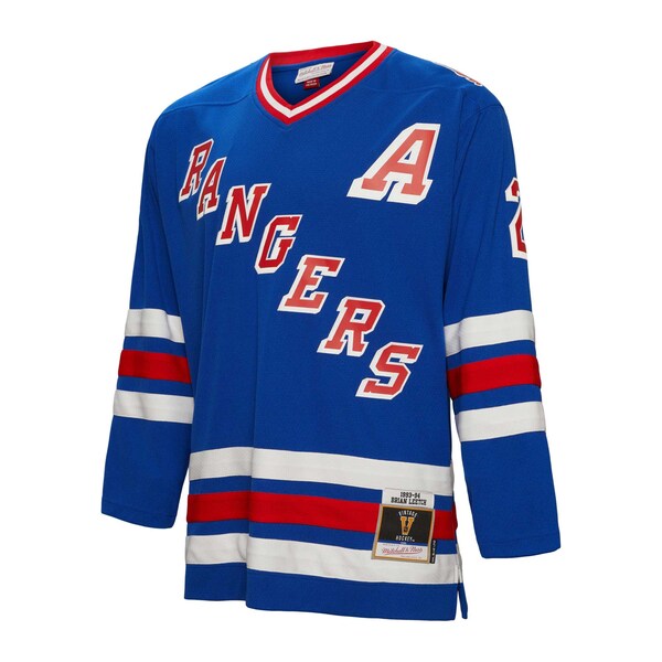 Brian Leetch New York Rangers Alternate Captain Patch 1993/94 Blue Line Player Jersey - Blue - Image 4