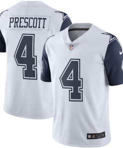 Dak Prescott Nike Dallas Cowboys Color Rush Vapor Limited Jersey - White/Navy