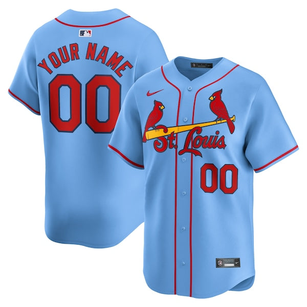 St. Louis Cardinals Nike Alternate Limited Custom Jersey?ยจC Light Blue