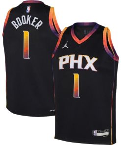 Devin Booker Phoenix Suns Jordan Brand Youth Swingman Jersey - Statement Edition - Black