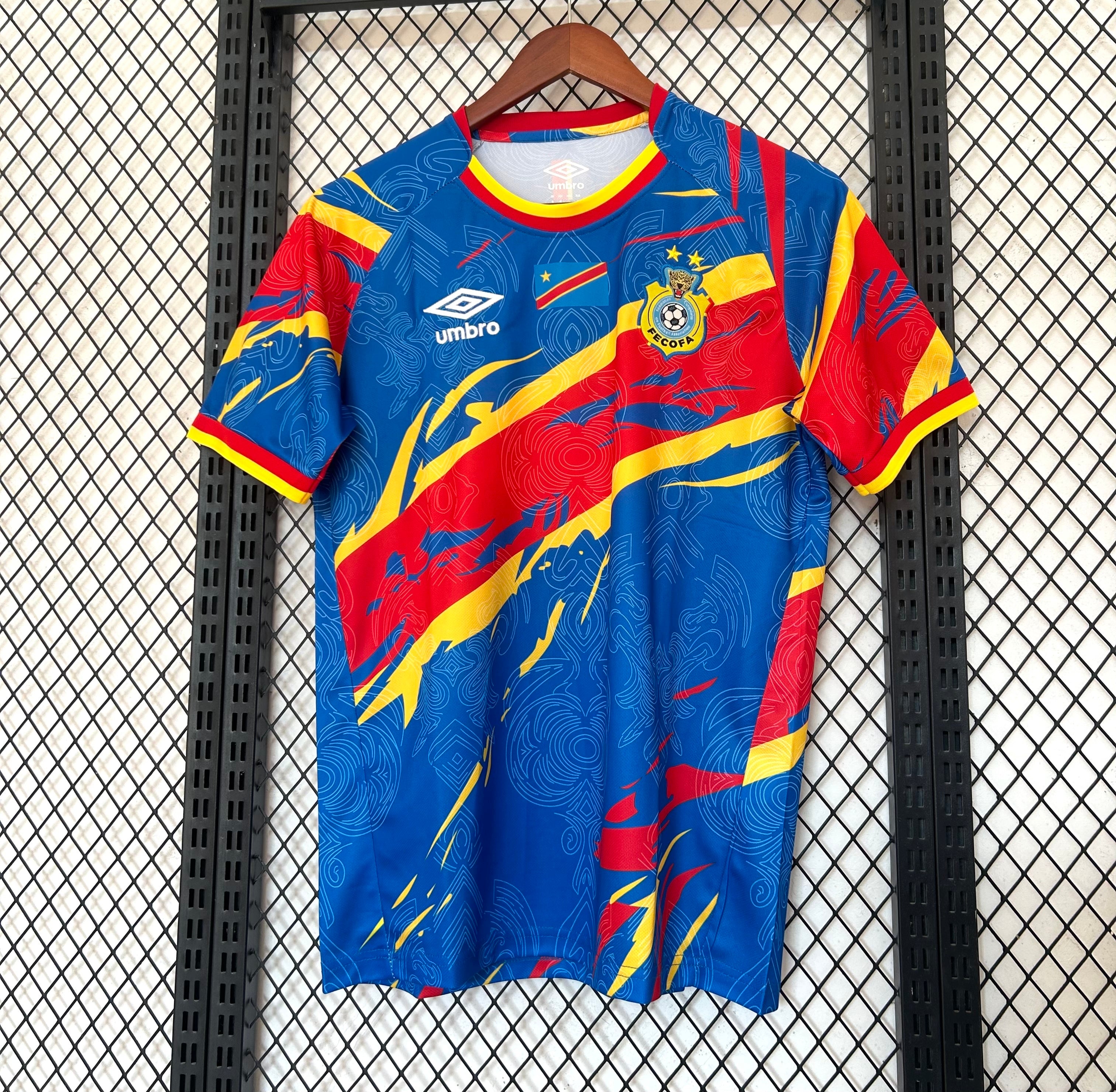 Democratic Republic of the Congo National Team Umbro 2026 Home Jersey - Blue / Red / Yellow