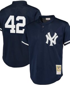 Mariano Rivera New York Yankees Cooperstown Collection Big & Tall Mesh Batting Practice Jersey - Navy