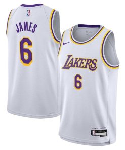 LeBron James Los Angeles Lakers Nike Youth Swingman Jersey - Association Edition - White