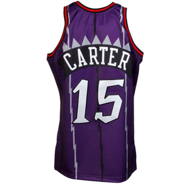 Vince Carter Toronto Raptors 1998/99 Throwback Authentic Jersey - Purple - Image 4