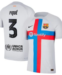 Gerard Pique Barcelona Nike 2022/23 Third Vapor Match Authentic Player Jersey - Gray