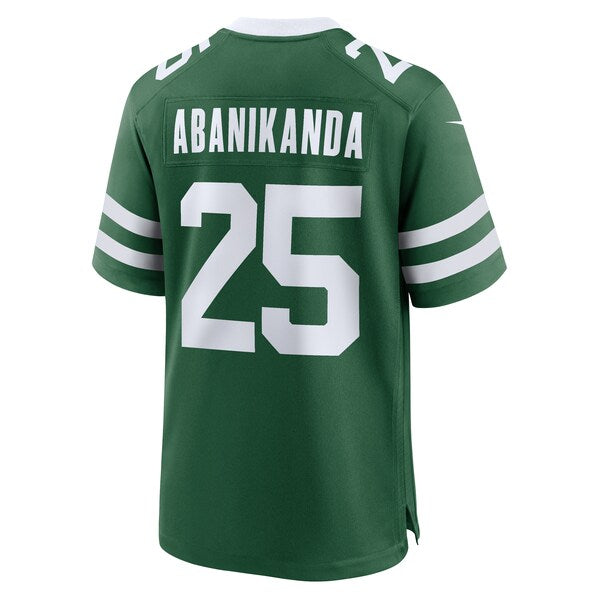 Israel Abanikanda New York Jets Nike Team Game Jersey - Legacy Green - Image 3