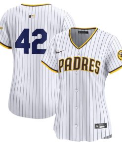 San Diego Padres Nike Women's 2024 Jackie Robinson Day Home Limited Jersey?¨C White