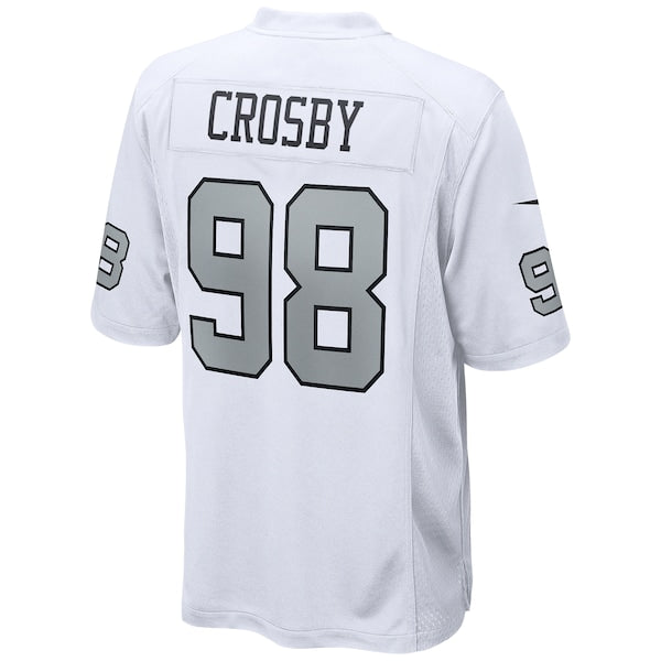 Maxx Crosby Las Vegas Raiders Nike Alternate Game Jersey - White - Image 4