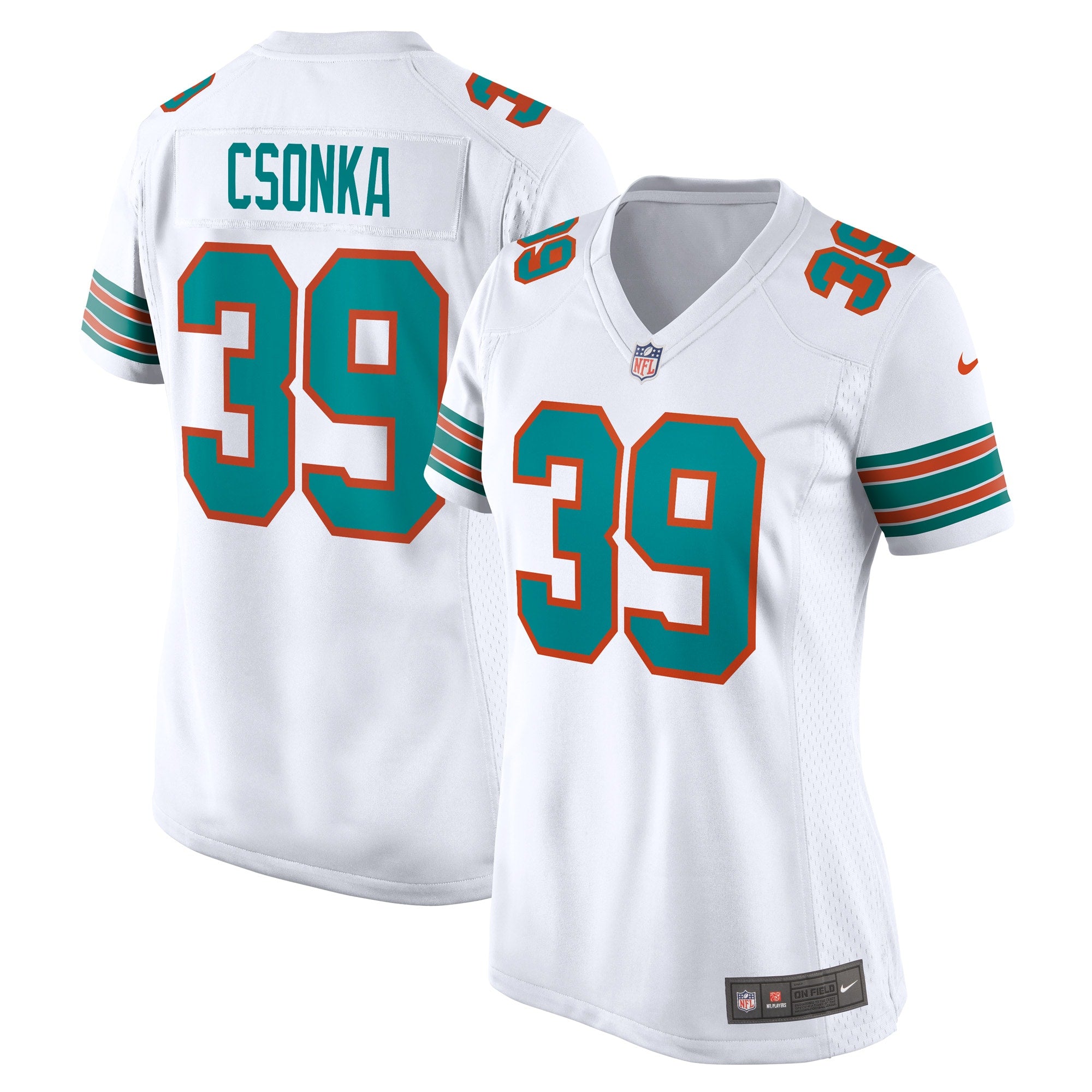 Larry Csonka Miami Dolphins Nike Game Retired Player Jersey - Aqua/White - Image 6
