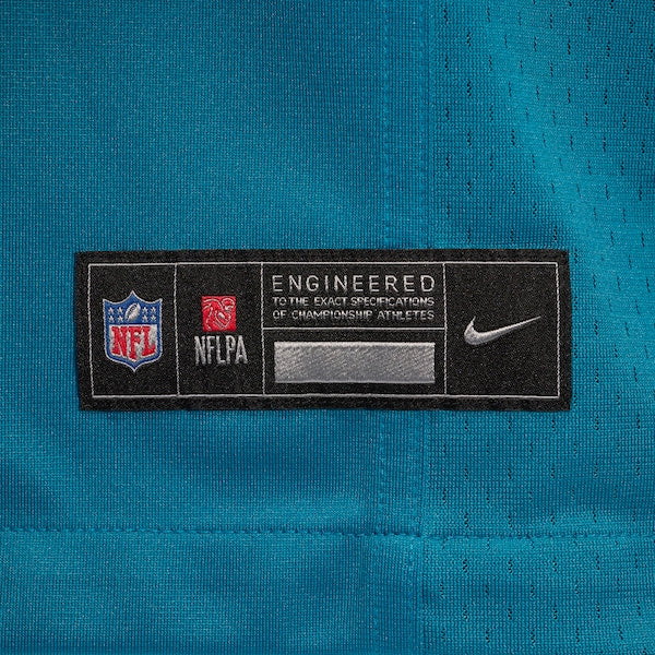Fred Johnson Jacksonville Jaguars Nike Team Game Jersey - Teal - Image 6