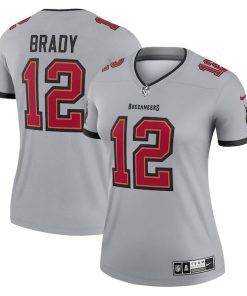 Tom Brady Tampa Bay Buccaneers Nike Women's Inverted Legend Jersey - Gray